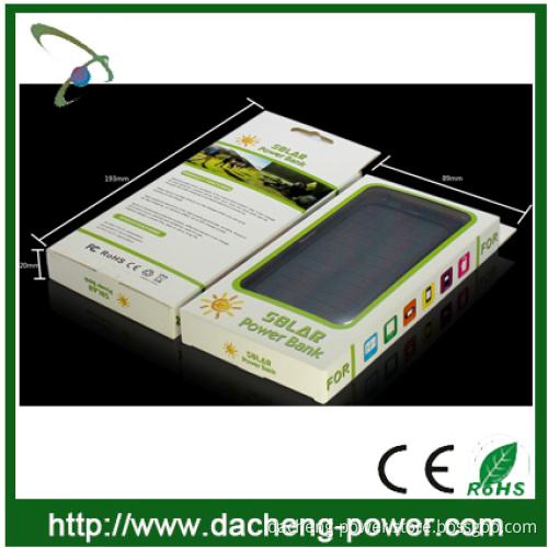 Colorful design solar power bank 5000mAH with CE ROHS FCC